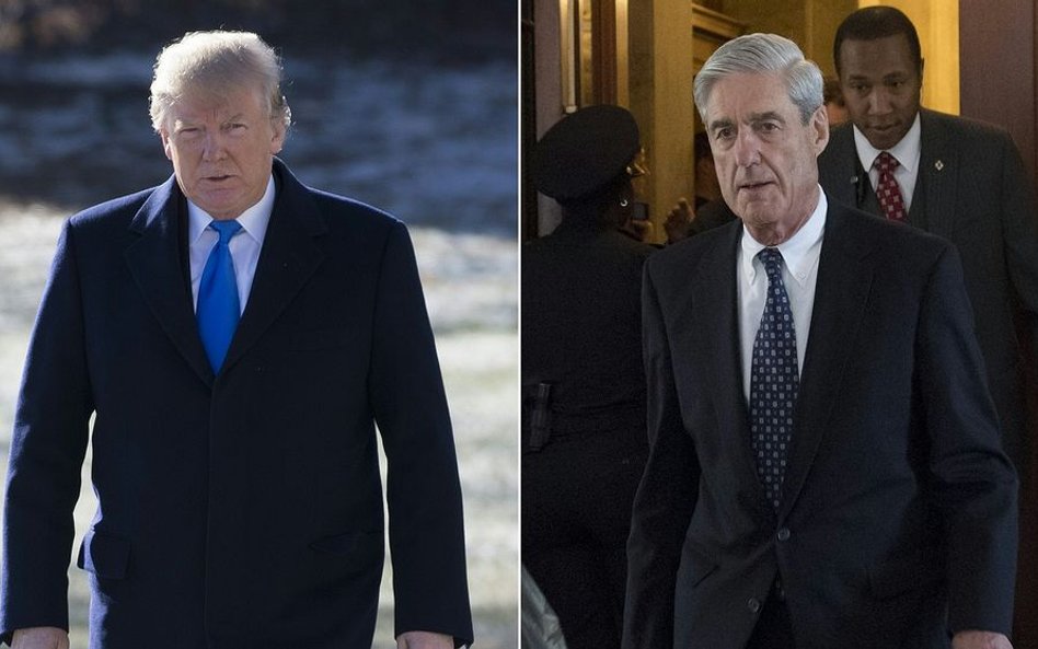 Prezydent Donald Trump i prokurator specjalny Robert Mueller