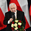 Prezes PiS Jarosław Kaczyński podczas spotkania ze zwolennikami ugrupowania w Chojnickim Centrum Kul