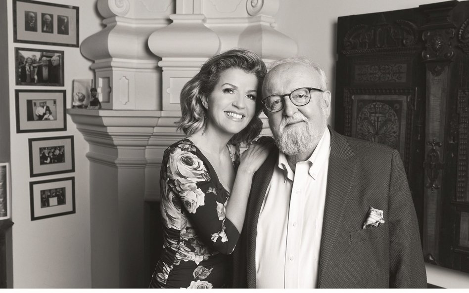 Anne-Sophie Mutter i Krzysztof Penderecki, zdjęcie do płyty wydanej na 85. urodziny kompozytora