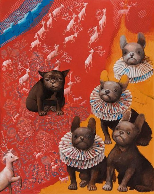 Obraz Katarzyny Słowiańskiej-Kucz ma tytuł „Pożegnanie”.