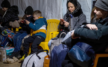 Uchodźcy z Ukrainy na przejściu granicznym w Hrebennem, 3 marca