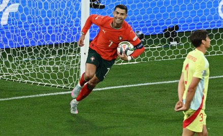 Finał Ligi Narodów Portugalia-Hiszpania. Cristiano Ronaldo strzelił bramkę na 2:2