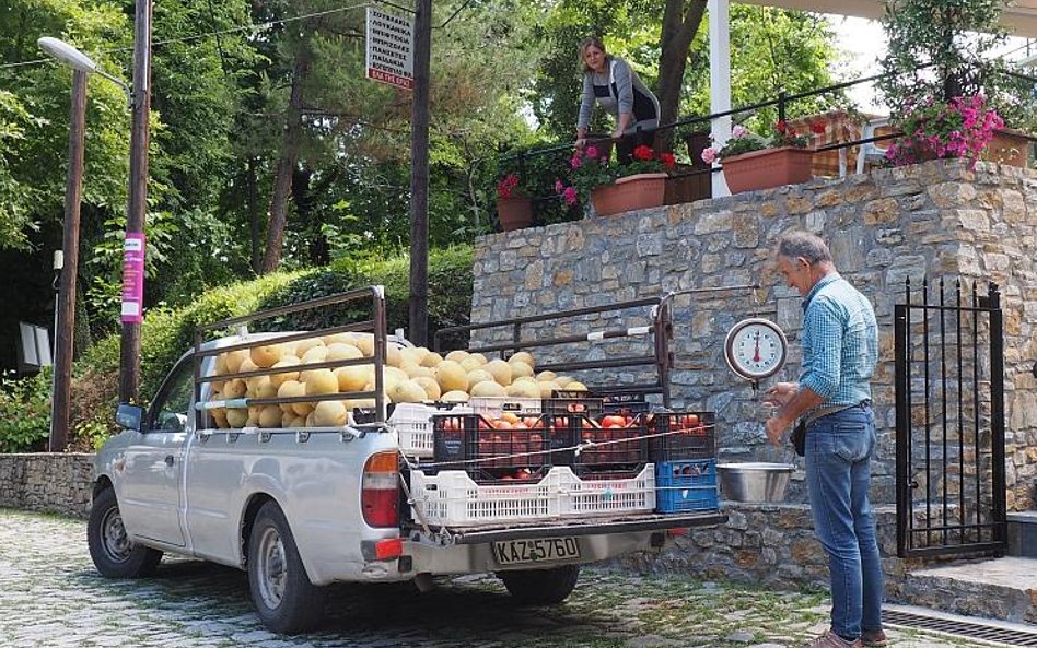 Codziennie do Kokkino przyjeżdżają melony w cenie jednego euro za kilogram