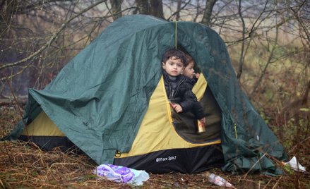 Dzieci na granicy Polski z Białorusią
