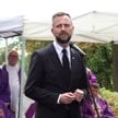 Minister obrony narodowej Władysław Kosiniak-Kamysz podczas uroczystości żałobnych w Ołyce na Ukrain