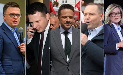 Adrian Zandberg, Szymon Hołownia, Sławomir Mentzen, Rafał Trzaskowski, Karol Nawrocki, Magdalena Bie
