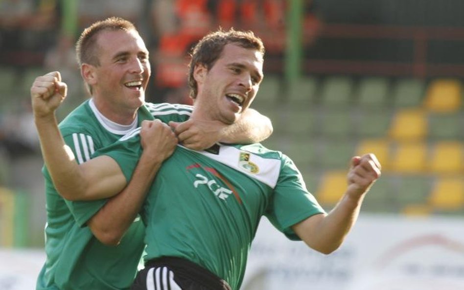 Tomasz Wróbel i Grzegorz Fonfara z GKS Bełchatów