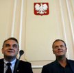 Wicepremier Waldemar Pawlak (PSL) i premier Donald Tusk (PO)