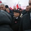 Prezes PiS Jarosław Kaczyński na Marszu Niepodległości w Warszawie.