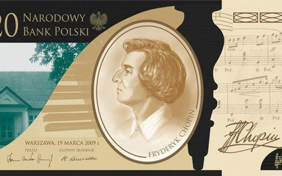 Fryderyk Chopin na kolekcjonerskim banknocie