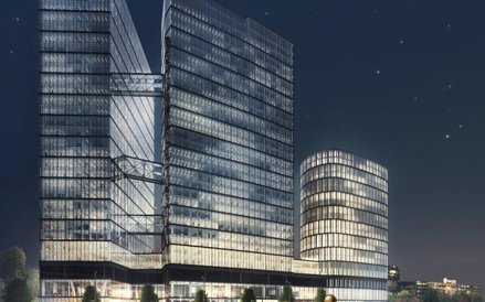 Osadzone na wspólnej, liczącej blisko 100 metrów podstawie wieżowce (dwa 130-metrowe i jeden 85-metr