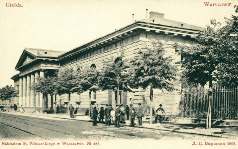 Budynek giełdy warszawskiej przy ul. Królewskiej (1902 r.).