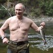 Władimir Putin z wędkarskim trofeum