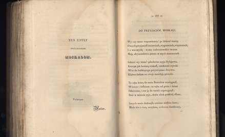 Fragment z „Ustępu” III części „Dziadów”, zatytułowany „Do przyjaciół Moskali”