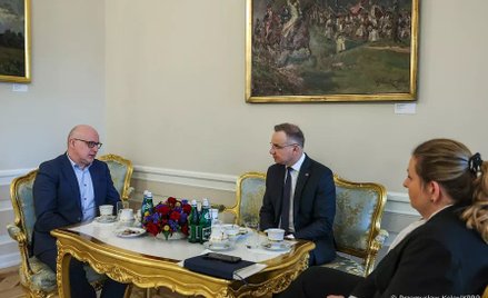 Spotkanie prezydenta Andrzeja Dudy z pełnomocnikiem Barbary Skrzypek mecenasem Krzysztofem Gotkowicz