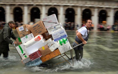 Wenecja pod bardzo wysoką wodą