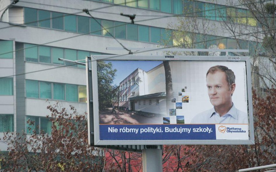 Billboard Platformy Obywatelskiej przed wyborami samorządowymi w 2010 roku