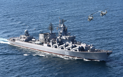 Krążownik rakietowy Moskwa sfotografowany na ćwiczeniach „Kawkaz 2012". Obecnie trwają przygotowania