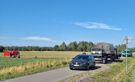 Okoiice Czosnówki, miejsce, w którym znaleziono jeden z rosyjskich dronów