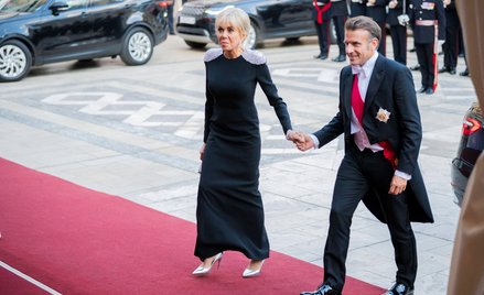 Prezydent Francji i jego żona Brigitte Macron