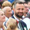 Prezes PSL Władysław Kosiniak-Kamysz małżonką Pauliną Kosiniak-Kamysz i córkami podczas Krajowych Do