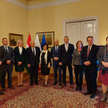 Spotkanie z węgierskimi posłami, członkami węgiersko-polskiej grupy parlamentarnej. Czwarty od prawe