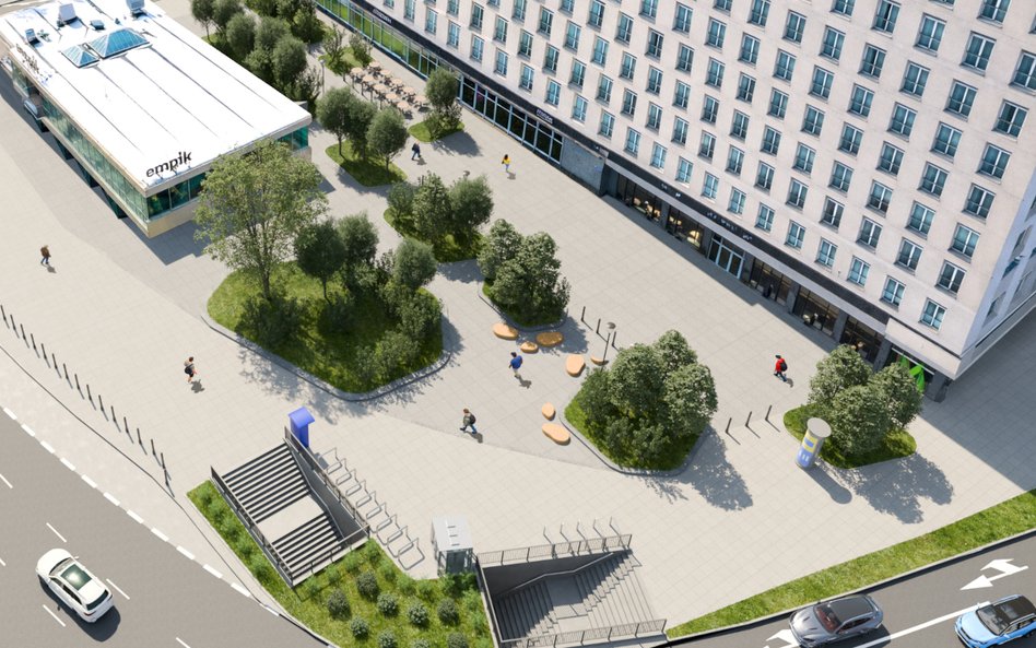 Wizualizacja placu obok dawnej Cepelii