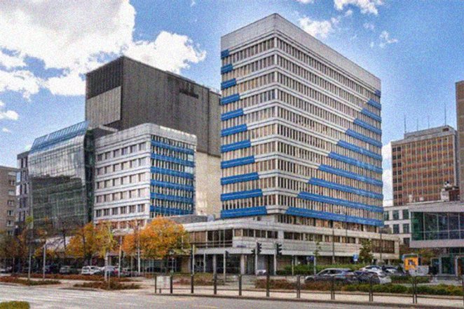 Projekt biurowca Wolf Marszałkowska (z lewej strony kadru) od początku uwzględniał możliwe zmiany w 