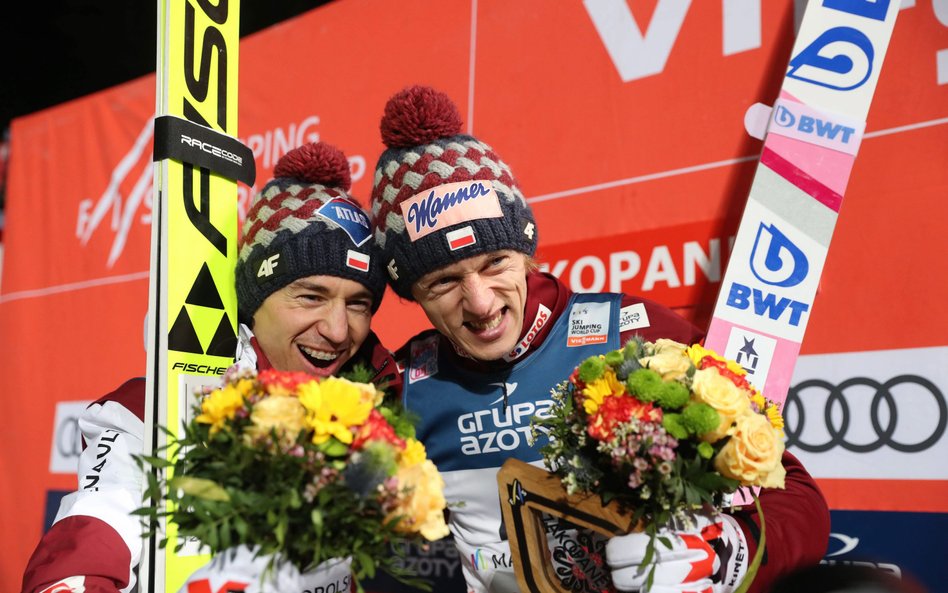 Kamil Stoch i Dawid Kubacki, czyli pierwszy raz tej zimy dwóch Polaków na podium