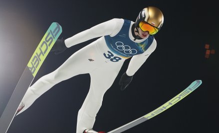 Zimowe Igrzyska Olimpijskie - Mediolan i Cortina d’Ampezzo 2026. Polak Kacper Tomasiak podczas konku