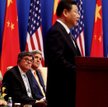 Prezydent Chin Xi Jinping podczas wystąpienia z okazji wizyty sekretarza stanu USA Johna Kerry'ego