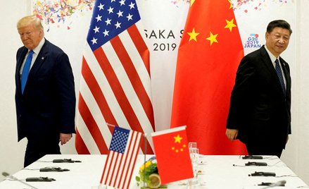 Donald Trump i Xi Jinping podczas szczytu G20 w osace w 2019 roku
