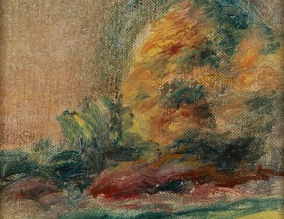 Fragment obrazu Pierre’a-Auguste’a Renoira "Pejzaż z rzeką" z 1910 roku