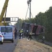 Miejsce wypadku polskiego autokaru na Węgrzech.