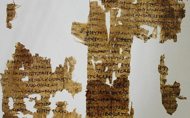 Poemat Safony (linie 9-20), papirus datowany na 3 wiek p.n.e. Eksponaet z Berlińskiego Altes Museum.