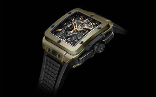 Hublot Square Bang Unico Ceramic Magic Gold.