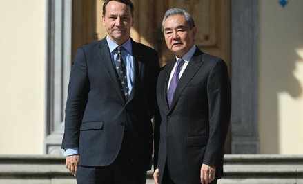 Radosław Sikorski i Wang Yi
