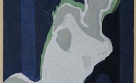 Halina Chrostowska, „Figura srebrna XIV", 6/15, 66 x 50cm; wystawa "Siedmiu wspaniałych i ona" w Gal