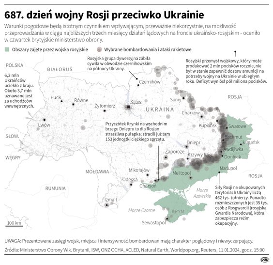 Tak wyglądała sytuacja na ukraińskim froncie w 687 dniu wojny