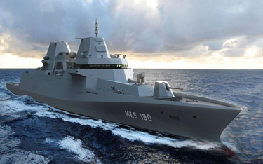 Wizja fregaty rakietowej typu MKS180 dla Deutsche Marine. Rys./Ministerstwo Obrony Niemiec.