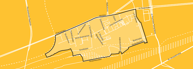 Oto obszar objęty projektem miejscowego planu zagospodarowania przestrzennego Odolan – część I