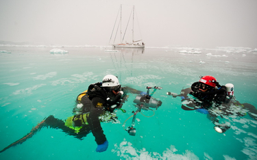Nurkowali pod lodami koło Grenlandii