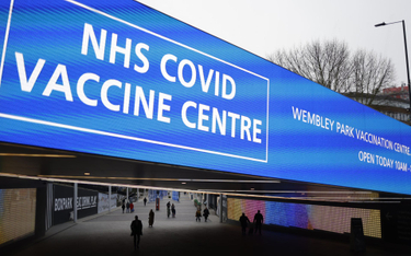 Punkt szczepień na COVID na Wembley