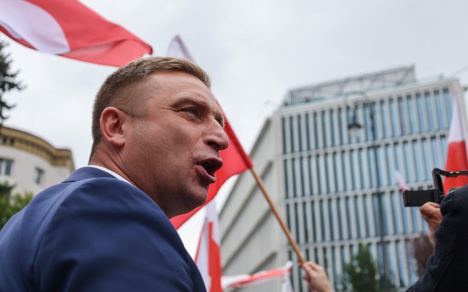 Lider Ruchu Obrony Granic Robert Bąkiewicz