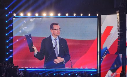 Premier Mateusz Morawiecki na konwencji PiS