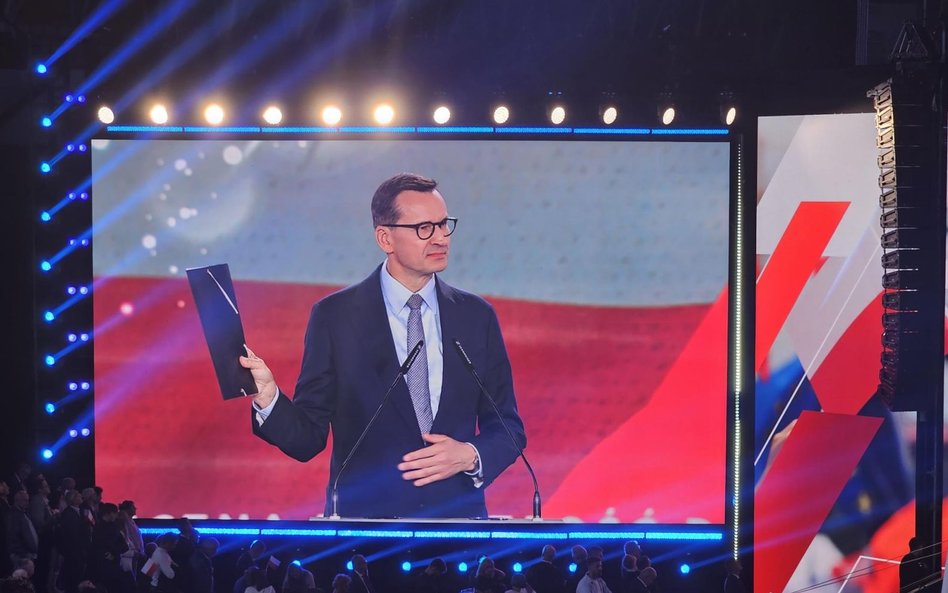 Premier Mateusz Morawiecki na konwencji PiS