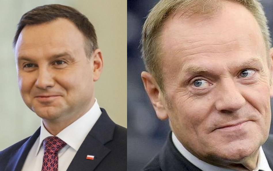 Wymiana tweetów Duda-Tusk z cykorem w tle