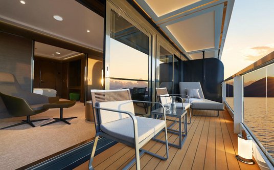 Taras będący częścią apartamentu Grand Suite.