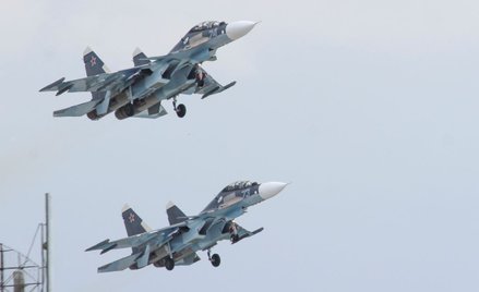 Rosyjskie wielozadaniowe samoloty bojowe Su-30SM Floty Bałtyckiej