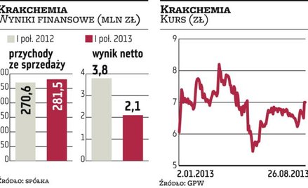 Krakchemia: Zyski w dół mimo wyższych wpływów